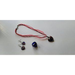 Kohl's earrings necklace rings set very cute